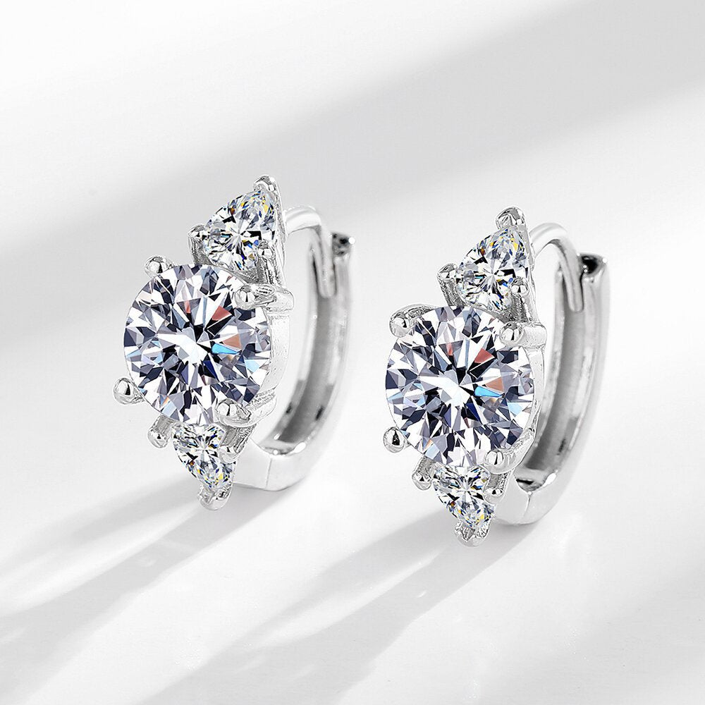 Wholesale Copper and zircon earrings