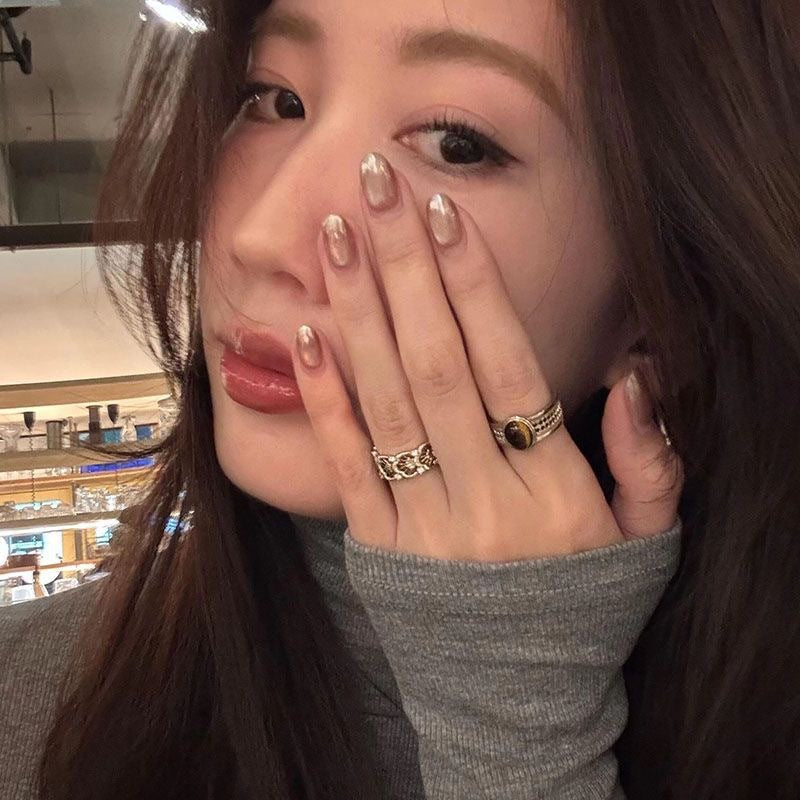 Wholesale Vintage Hollow-Carved Tiger' s Eye Stone Ring,  Alloy Electroplated,  Jewelry Accessory
