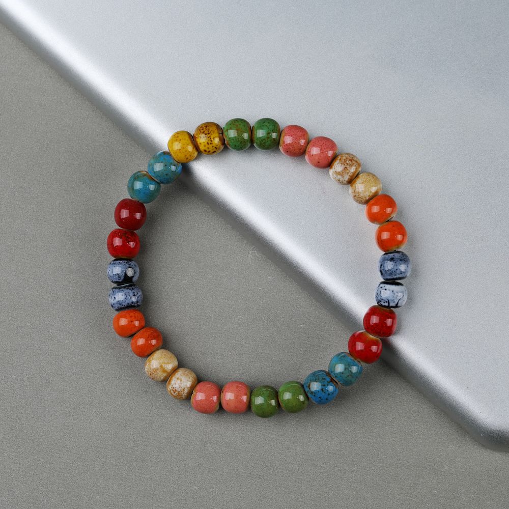 Wholesale Ceramic Glaze Porcelain Bead Bracelet ACC-BT-YXH006