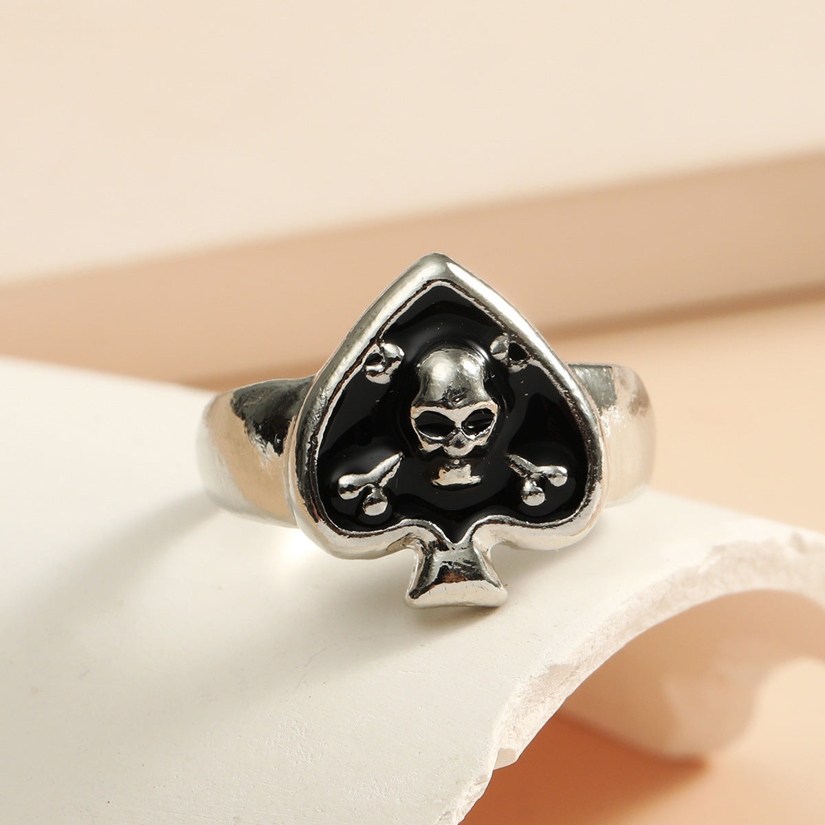 Wholesale Gothic Metal Ring Ghost Head Finger Ring