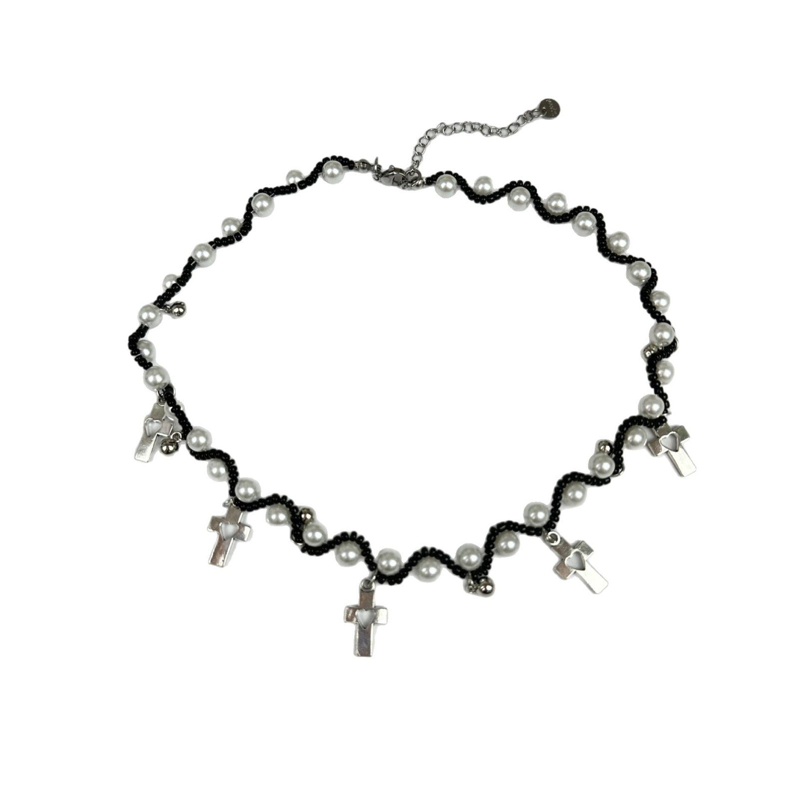 Wholesale Diamond Geometric Contrast Beaded Necklace