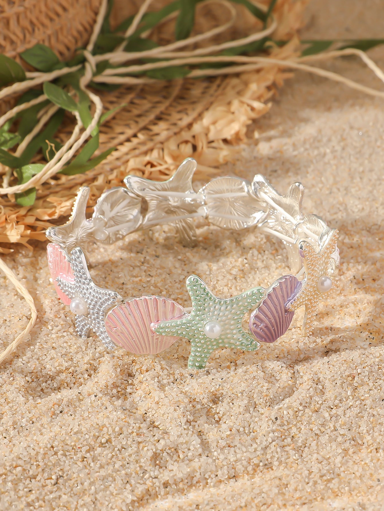 Wholesale Beach Vacation Style Starfish Shell Bracelet for Women,  Versatile High-End Creative Elegant Bracelet