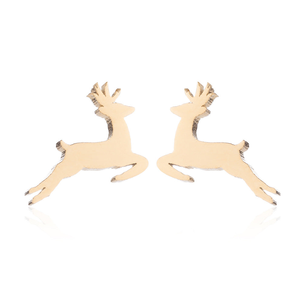 Wholesale Christmas Animals Galloping Earrings Necklace Set ACC-NE-ShuangS002