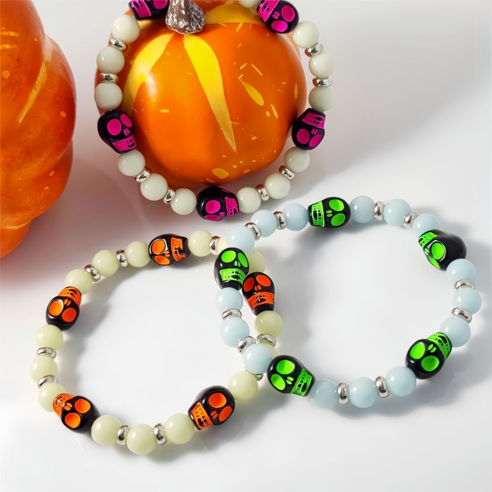 Wholesale   Luminous Skull Bracelet Colorful Ghost  Bracelet