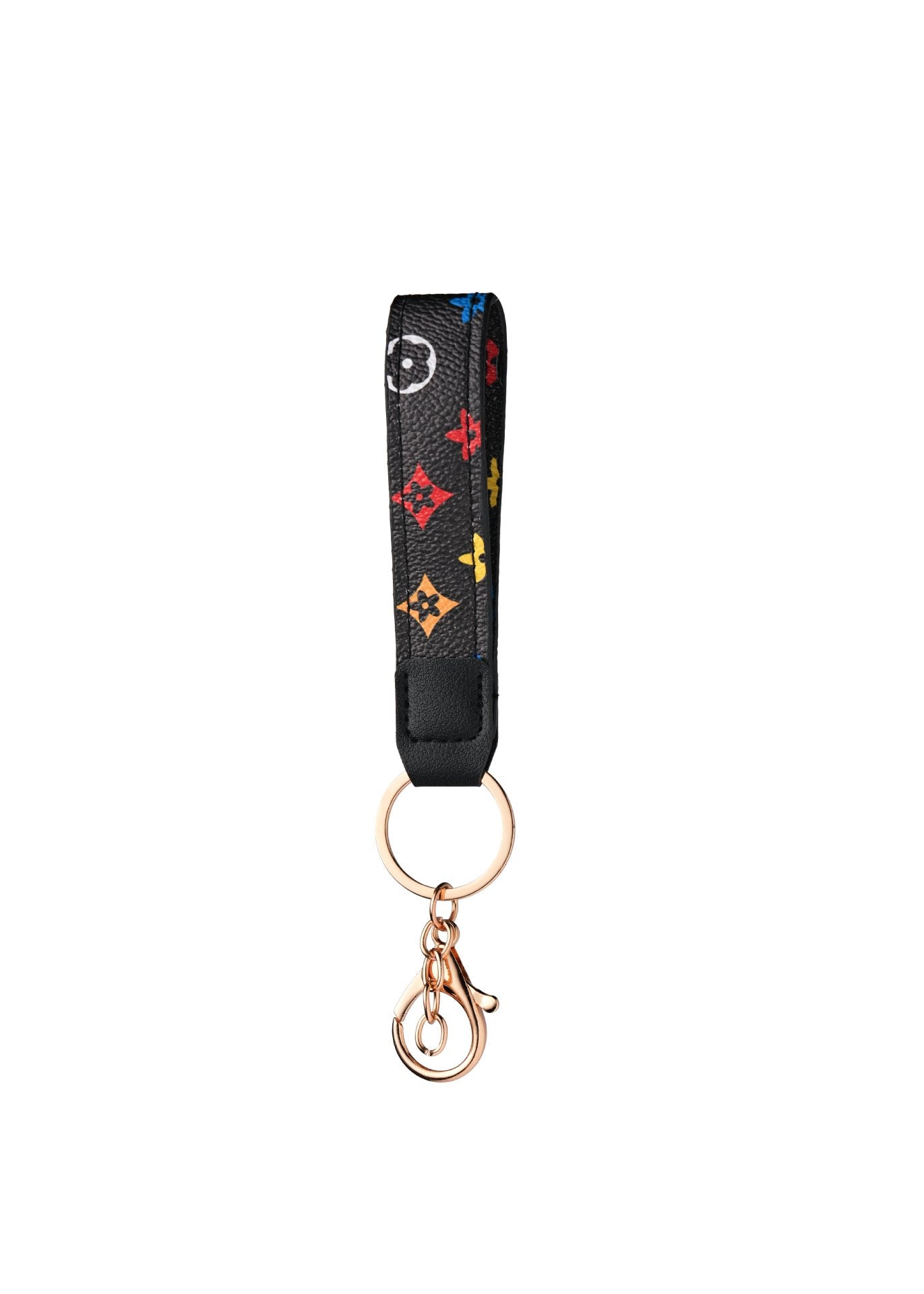 Wholesale Modern Leather Key Chain Pendant with Plant Floral Pattern,  Buckle,  Boutique Car Key Accessory for Resale