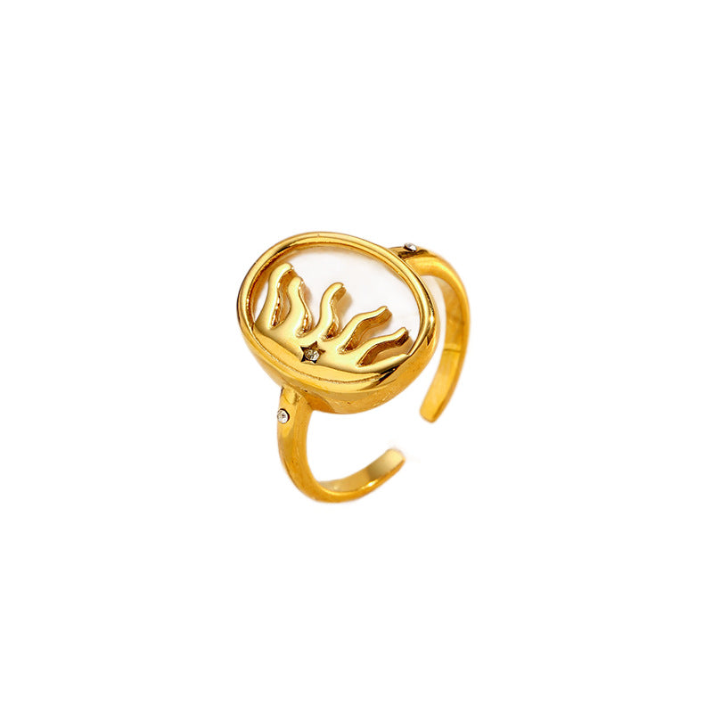 Wholesale flame titanium steel ring