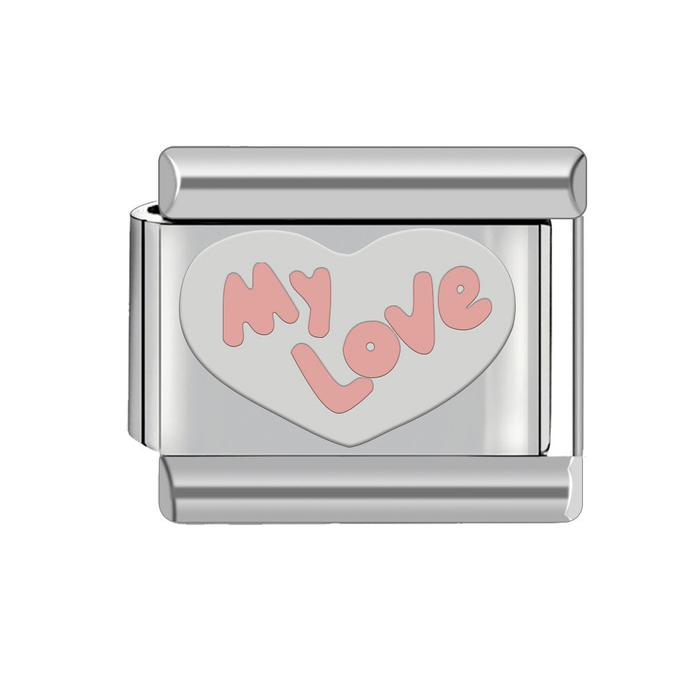 Wholesale 9mm Italian Charm Starter Bracelets DIY square Single Section Creative Stainless Steel Composable Bracelet