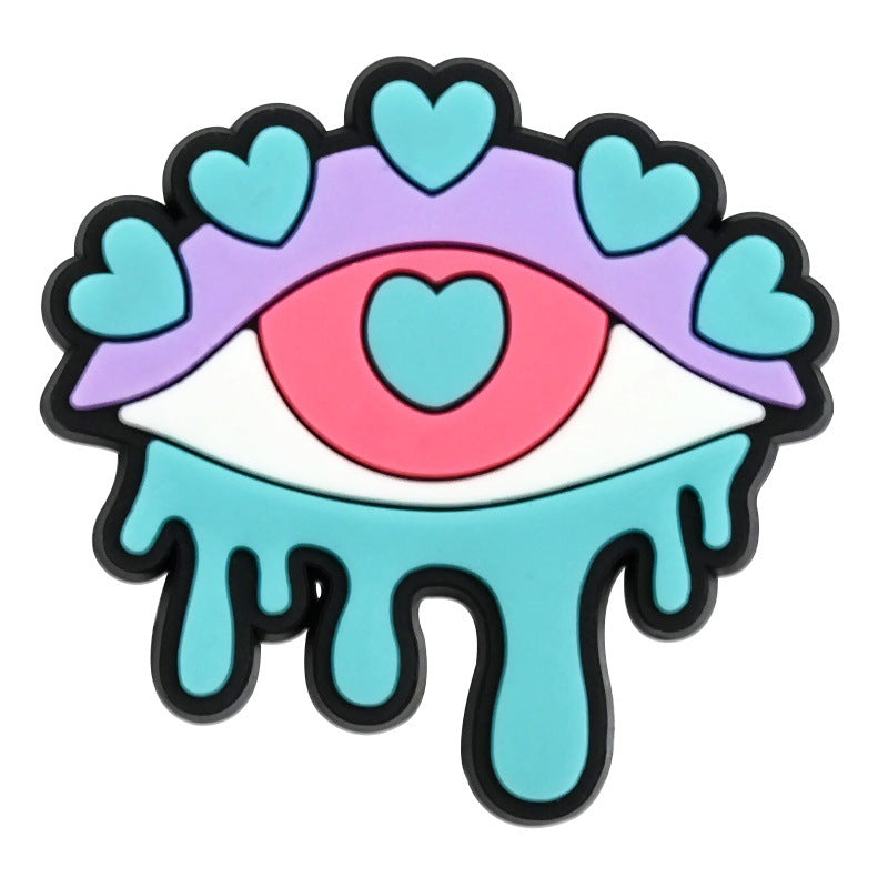 Decorazione casuale all'ingrosso della fibbia della scarpa di gomma morbida del PVC della serie della strega da 100 pezzi