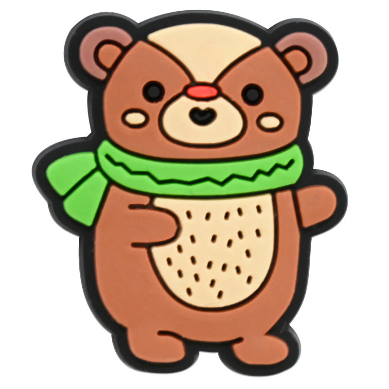 Wholesale Random 100pcs Christmas PVC Soft Rubber Shoe Buckle Decoration ACC-SC-RYY057