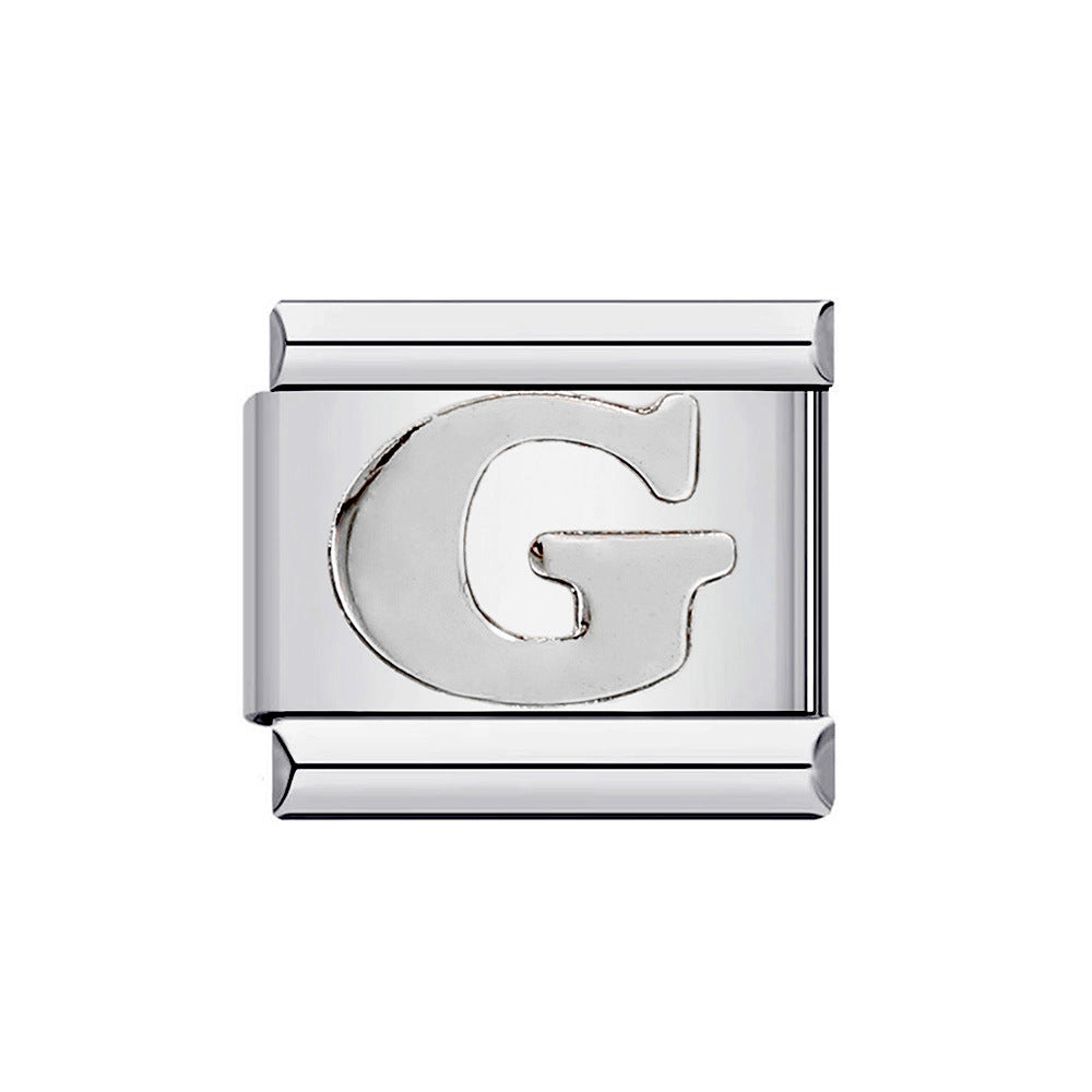 Wholesale Italian Charm Bracelet 9mm DIY Splicing Removable English Letters Stainless Steel Composable Bracelet