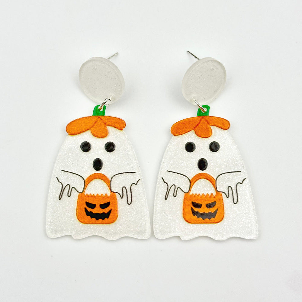 Wholesale Halloween Hollow Acrylic Earrings ACC-ES-Weiw005