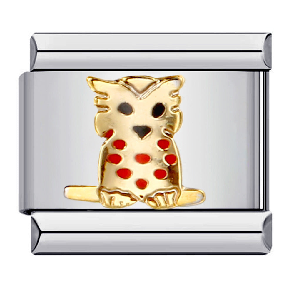 Wholesale Italian Charm Bracelet 9mm DIY Splicing Removable Oil Drop Animal Stainless Steel Composable Bracelet