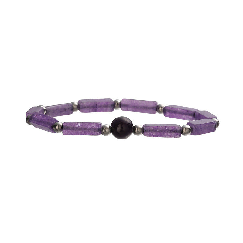 Wholesale Vintage Amethyst Heart Beaded Bracelet Fashion Jewelry Accessory For Wedding Gift