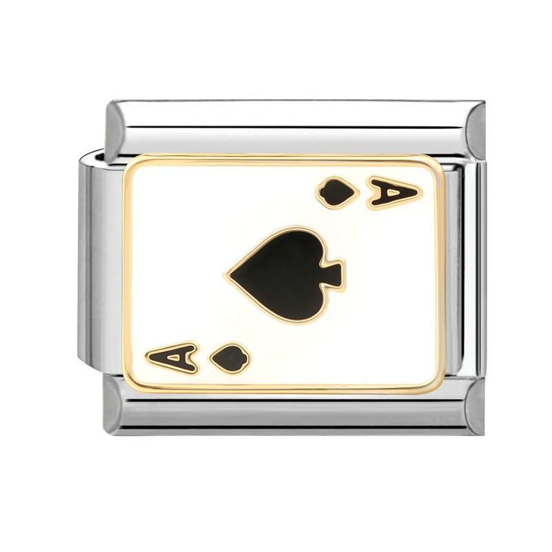 Wholesale  9mm Italian Charm Starter Bracelets DIY square Single Section Creative Stainless Steel Composable Bracelet