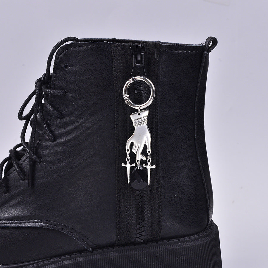 Wholesale punk hand cross pendant Shoes Charms
