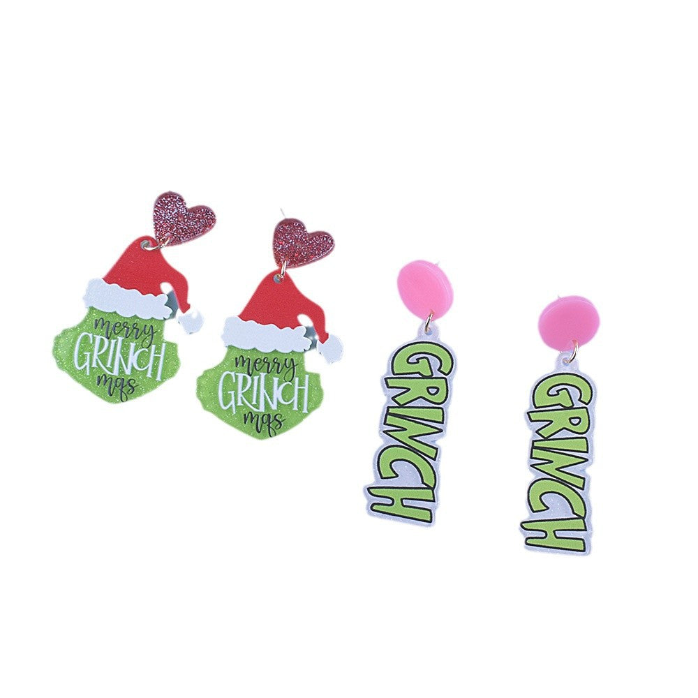Wholesale Acrylic material Christmas pendant pendant earrings