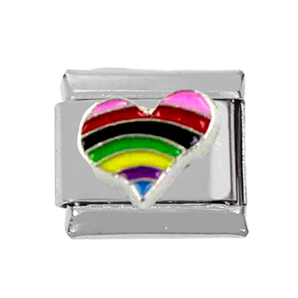 Wholesale 5pcs Italian Charm Bracelet Charm Module Stainless Steel Bow Love Bracelet 9mm DIY Pattern Free Stitching Detachable Composable Bracelet ACC-BT-DaLiang012