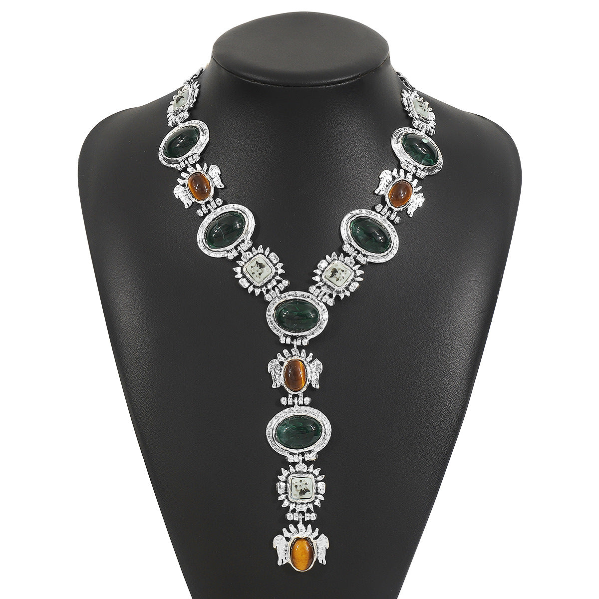 Wholesale Retro Baroque Style Fashion Resin Necklace