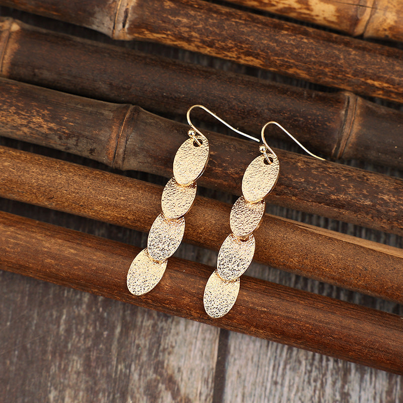 Wholesale Bohemian Vintage Oval Alloy Earrings