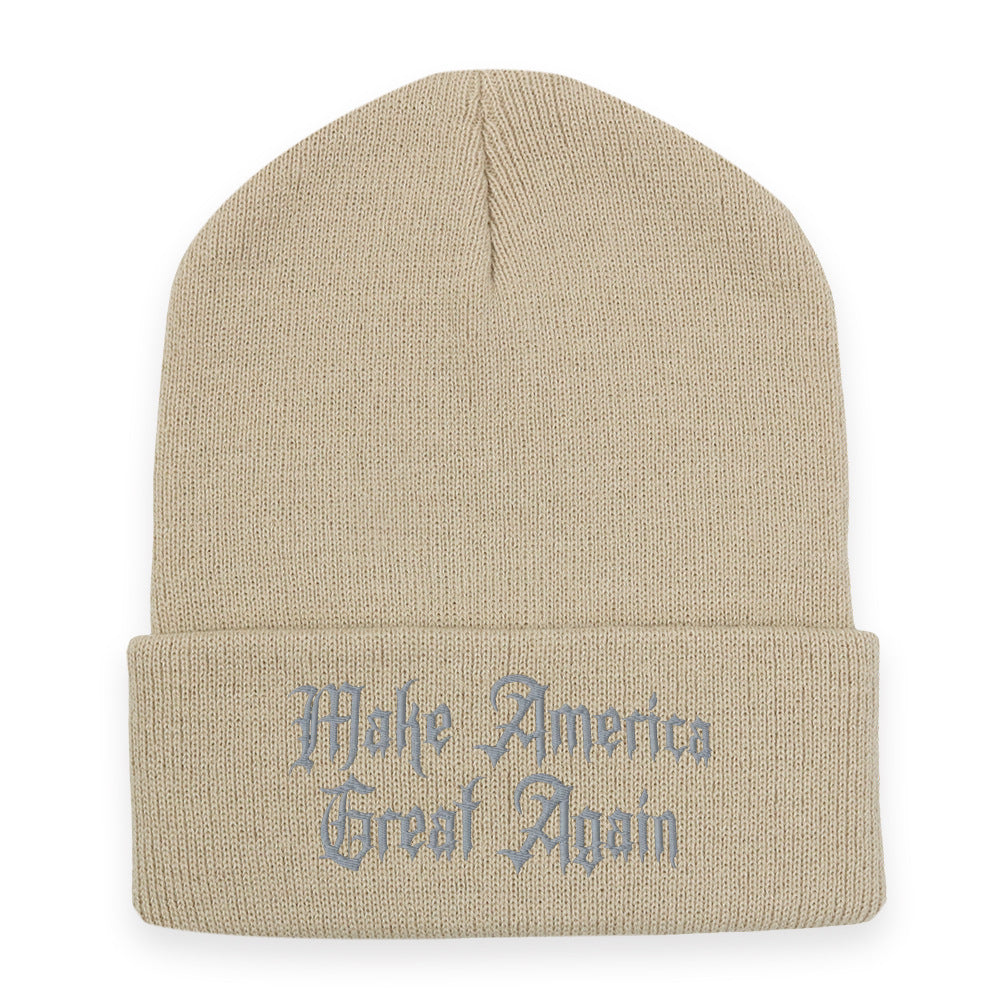 Wholesale Embroidered Gothic Dark Knitted Beanie