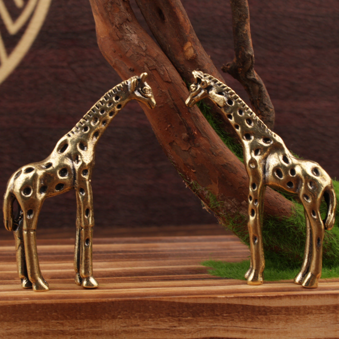 Wholesale Chinese Style Brass Giraffe Ornament for Home Decor Craft Supply