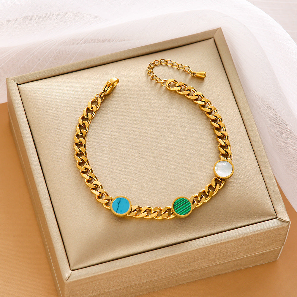 Wholesale Love Long Round Titanium Steel Bracelets Thick Bracelet ACC-BT-Nayin001