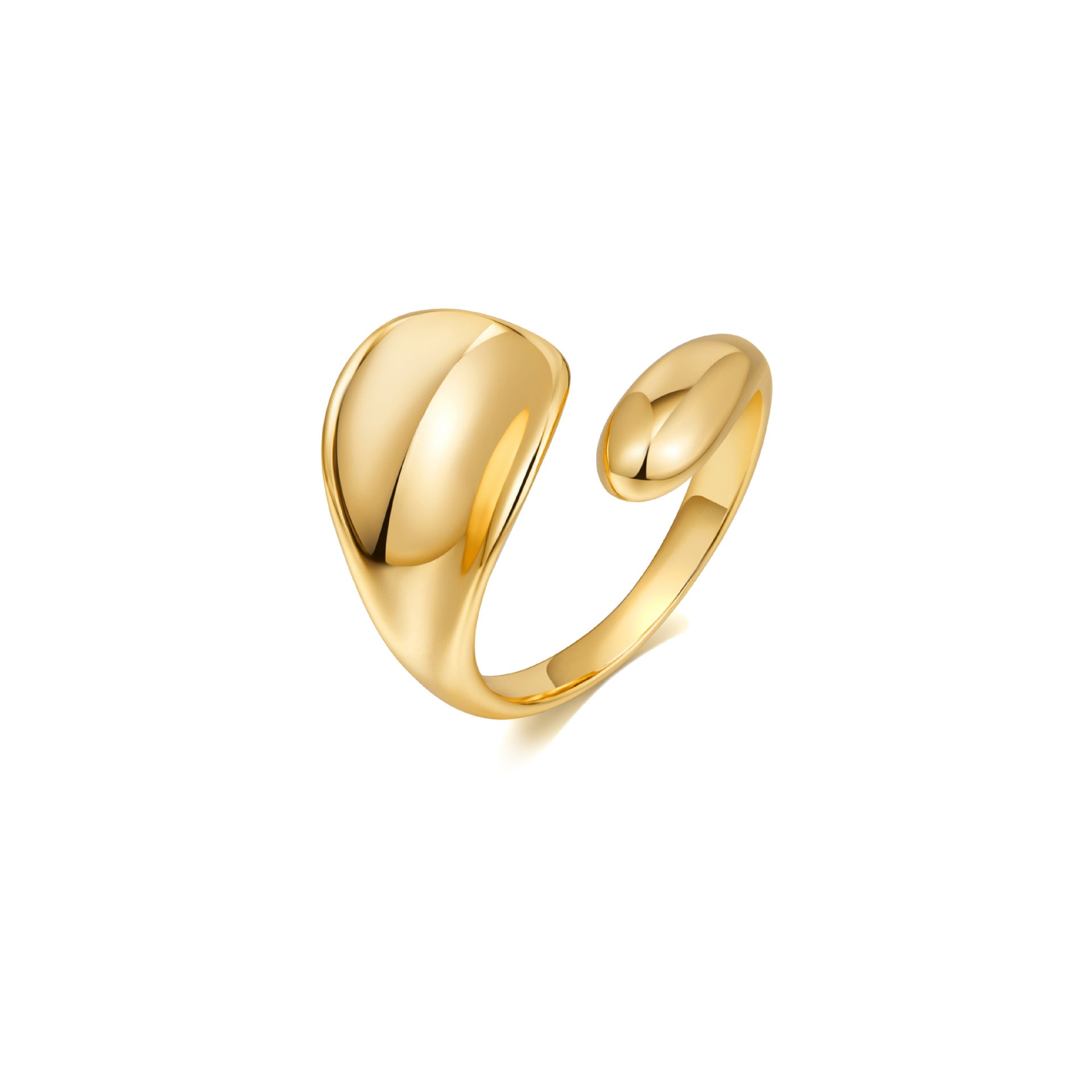 Wholesale copper gold-plated open index finger ring