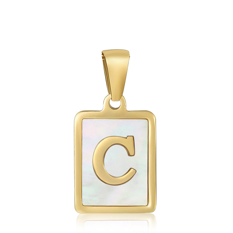 Wholesale Stainless Steel Letter Pendant Necklace Fashion Accessory Gift for Boutique Resale