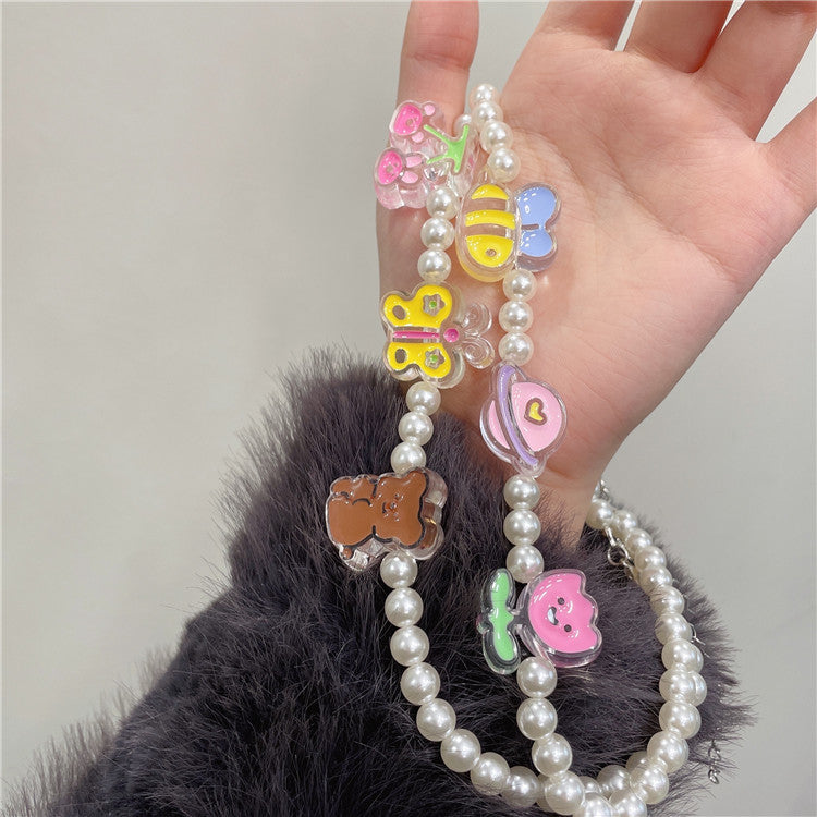 Wholesale Cartoon cute bear cute  pearl bracelet necklace