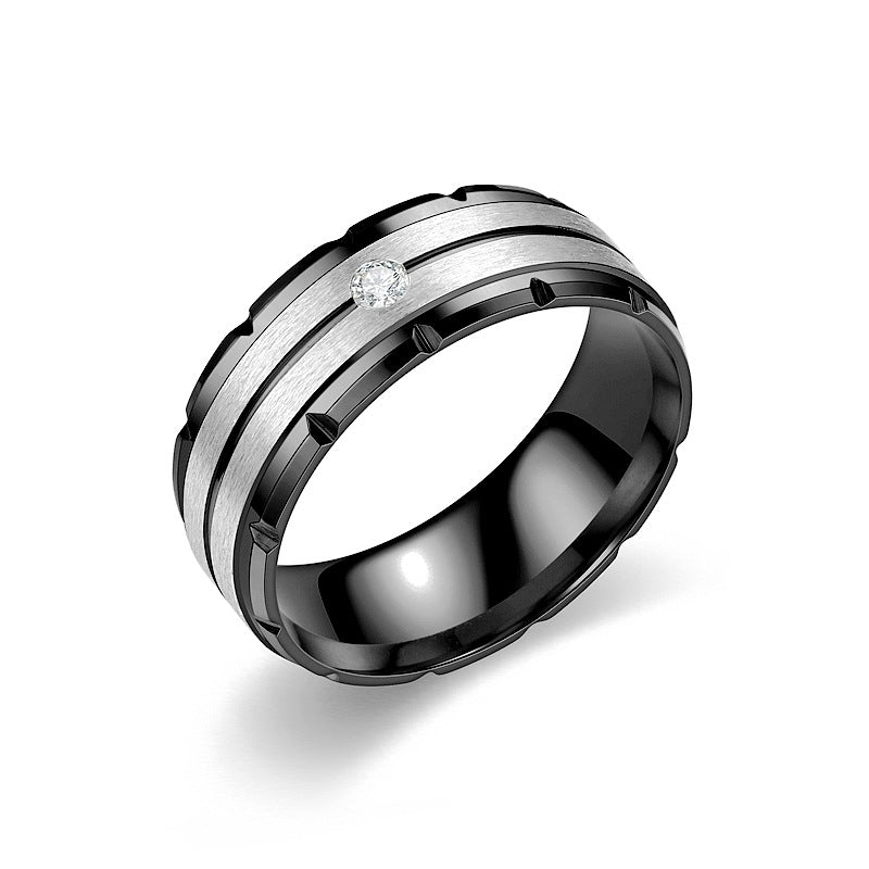 Wholesale  titanium steel lovers diamond ring