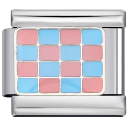 Wholesale Italian Charm Bracelet 9mm DIY Splicing Flag Nautical Flag Plaid Stainless Steel Composable Bracelet