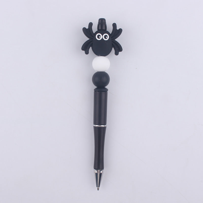 Wholesale  Halloween Pumpkin spider silicone  beaded pen