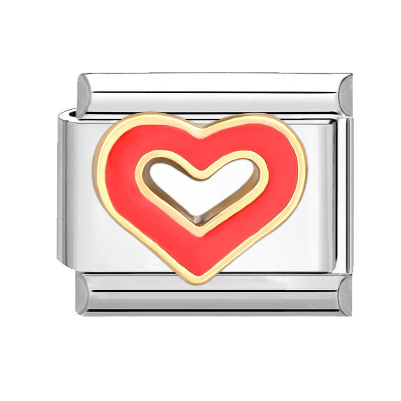 Wholesale Italian Charm Bracelet 9mm DIY Splicing Red Series Titanium Steel Composable Bracelet