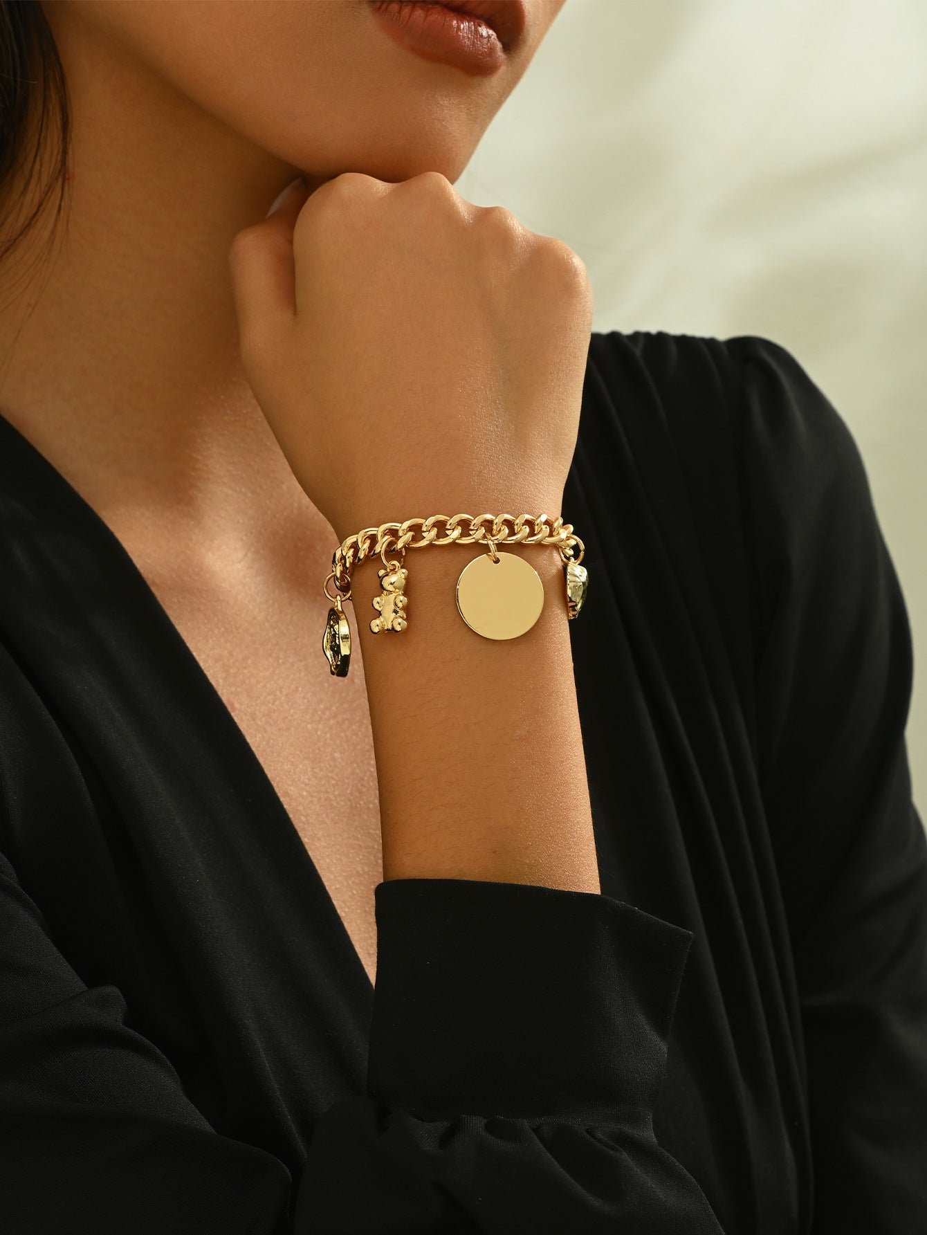 Wholesale Alloy Punk Hip-Hop Creative Bracelet Set