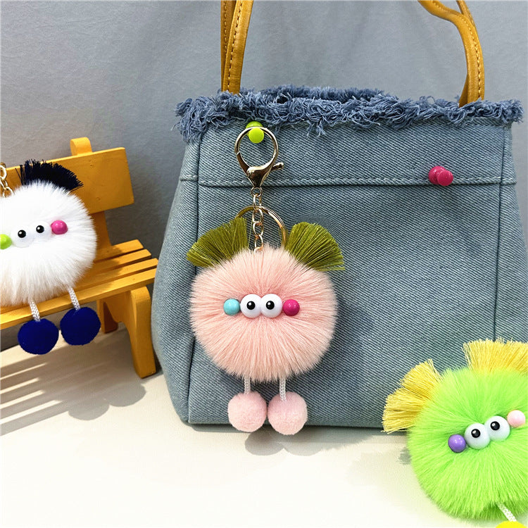 Wholesale Cartoon Colorful Fur Ball Keychain ACC-KC-KaiYue002