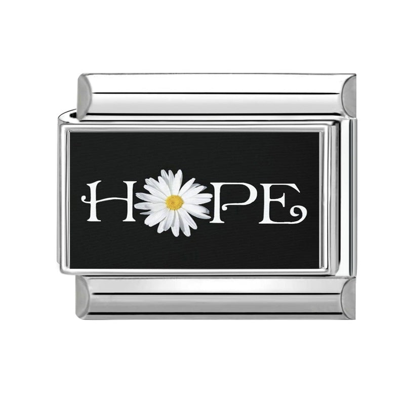 Wholesale 9mm Italian Charm Starter Bracelets DIY Heart Evil Eye Series Stainless Steel Composable Bracelet