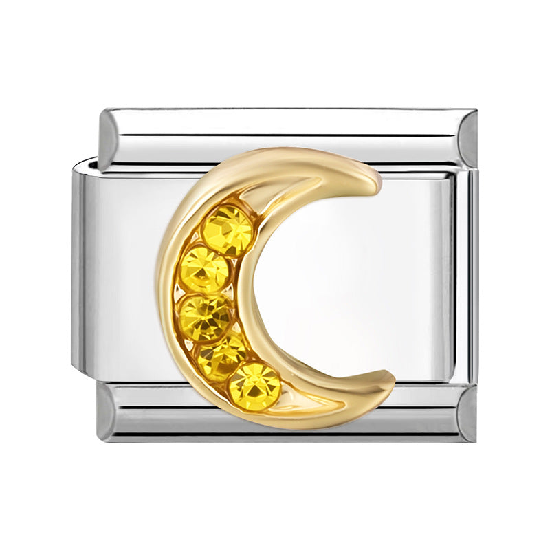 Wholesale Italian Charm Bracelet 9mm DIY Splicing Creative Pattern Stainless Steel Composable Bracelet