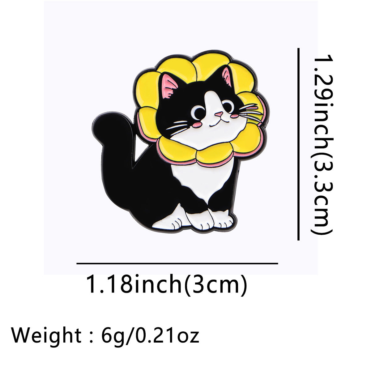 Wholesale 5pcs Black Cat Animal Brooch