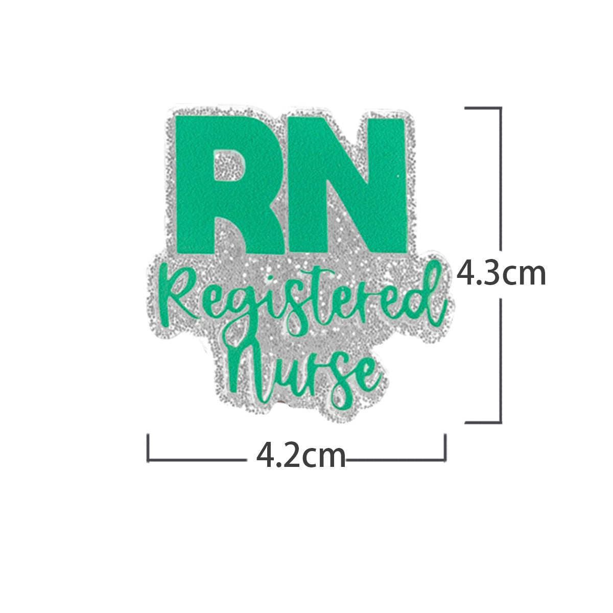 Wholesale Acrylic Retractable Badge Reel Glitter Heart Design Nurse ID Holder
