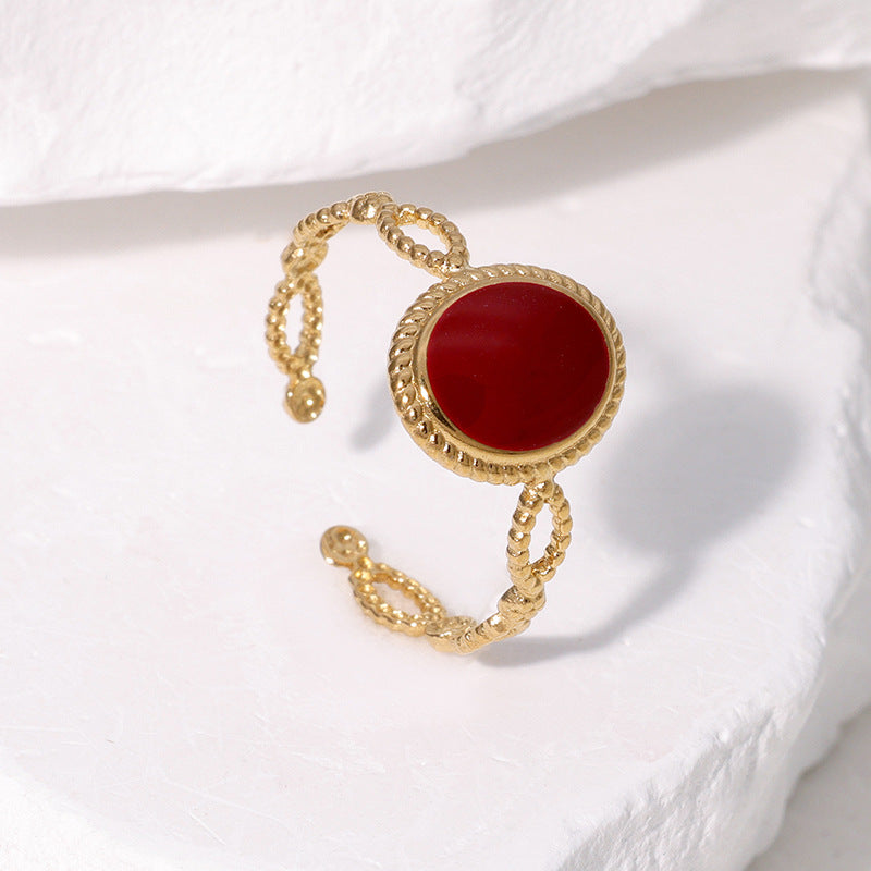 Wholesale Stainless steel vintage open ring,  adjustable.