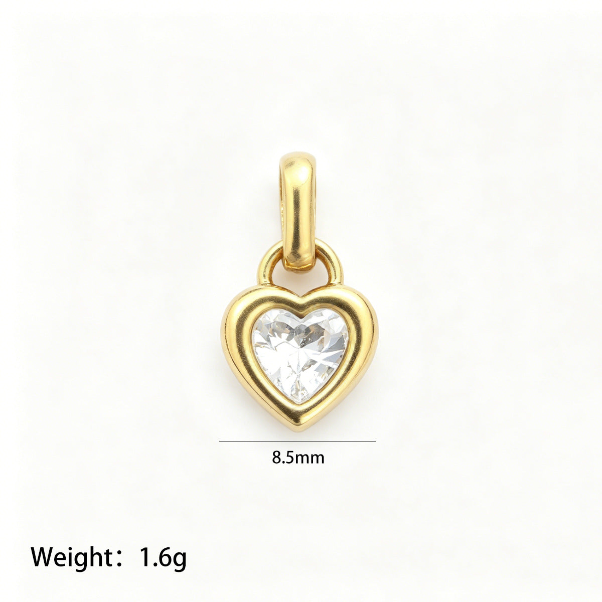Wholesale Stainless Steel Heart Birthstone Pendant With Zircon Stylish Women S Jewelry Accessory For Gift And Boutique Resale