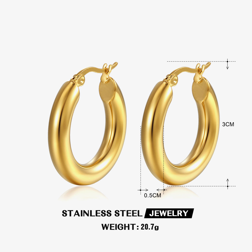 Wholesale 18K gold plated stainless steel earrings