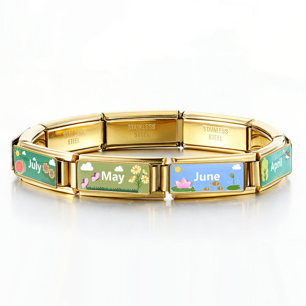 Wholesale Stainless Steel Modular Bracelet Long Strip Design for Everyday Wear Fashion Jewelry Accessory