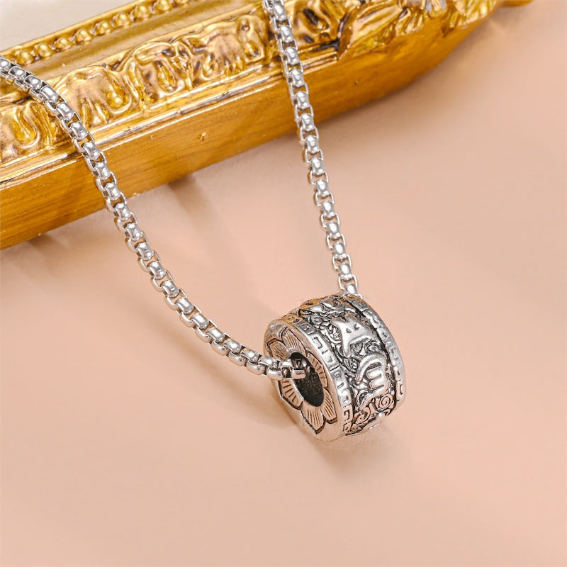 Wholesale Men's Hip Hop Style Pendant Accessories Titanium Steel Necklace ACC-NE-DingChao001