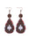 Wholesale  Irregular Graphic Cactus Pattern Leather Earrings