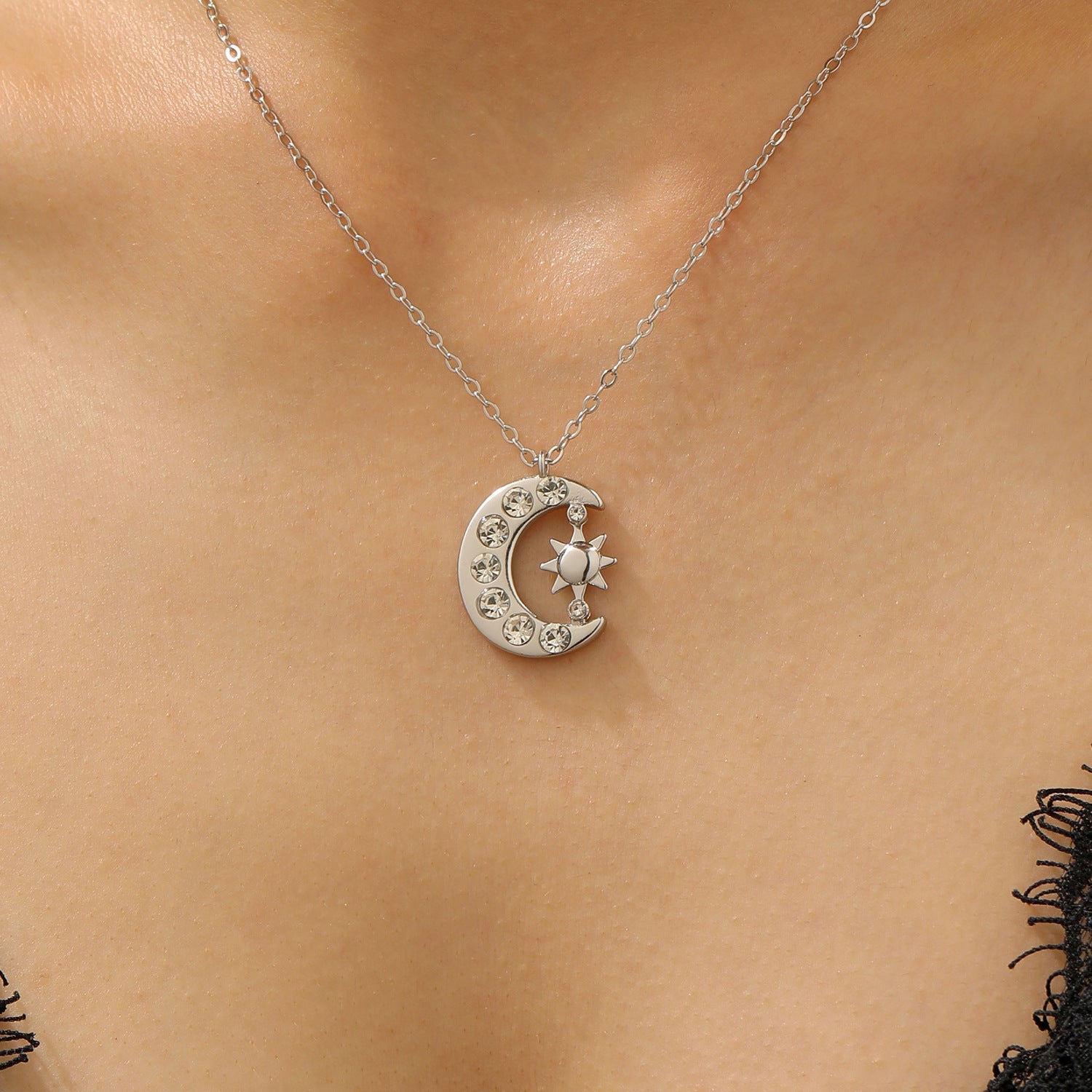 Wholesale Moon and Sun Necklace