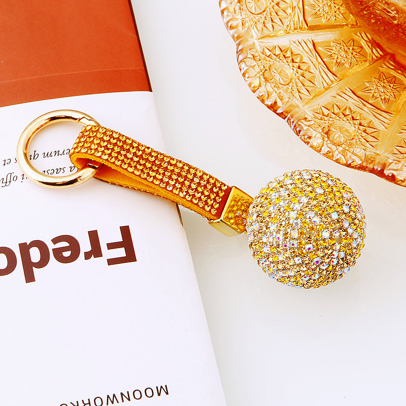 Wholesale Creative Diamond Mixed Color Ball Alloy Keychain ACC-KC-RuiYuan009
