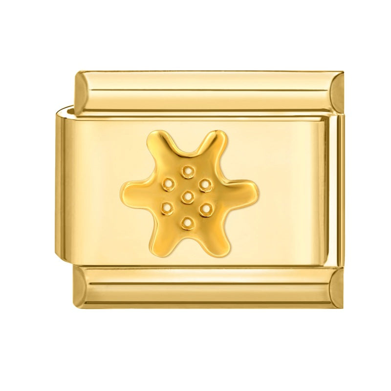 Wholesale Italian Charm Bracelet 9mm DIY Creative Gold Base Stainless Steel Composable Bracelet