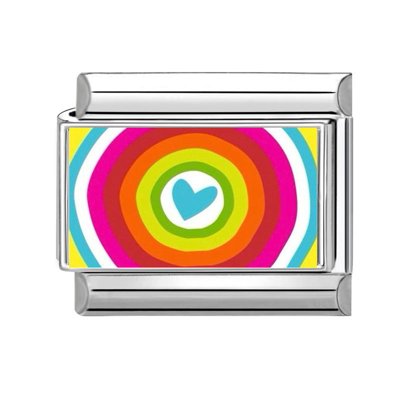 Wholesale 9mm Italian Charm Starter Bracelets DIY Colorful Single Section Creative Stainless Steel Composable Bracelet