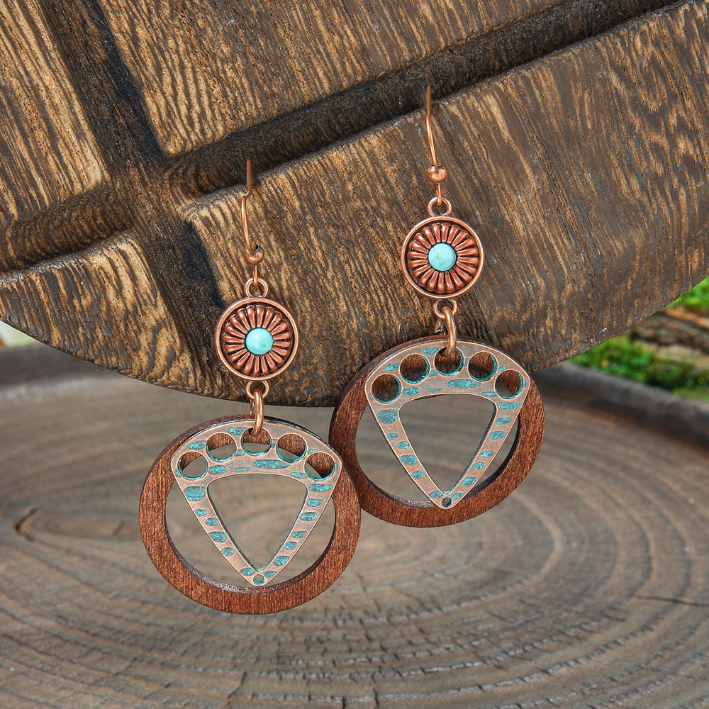 Wholesale Retro Bohemian Alloy Geometric Earrings for Everyday Wear